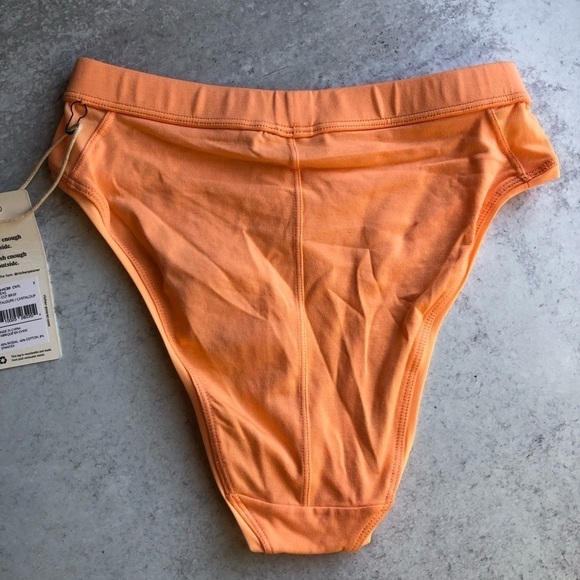 RicherPoorer Womens High Cut Brief Panty Mesh Sides Small Cantalope - Picture 7 of 11